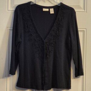 Cardigan by Kim Large.100% cotton